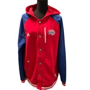 Los Angeles Clippers Addidas Button Up Sweatshirt Hoodie preowned